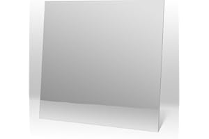 uDecor Glassless Shatterproof Mirror Ceiling Tiles - 2FT x 2FT, Box of 10, Silver - Durable Acrylic Mirror Tiles for Modern Elegance and Lightweight Ceiling Transformation