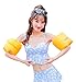 Topsung Inflatable Arm Bands Floatation Sleeves Water Wings Swimming Arm Floats for Children and Adults (Orange)