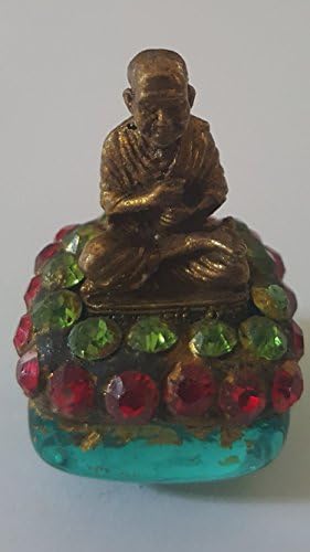 San Jewelry Magic Lucky Thai Buddha Amulets Statue Lucky Buddha for Life Protection Amulets Siam Religions Spirituality Buddhism Amultes Thai Amulet Phra Som Dej Toh Wat Rakang Temple Thailand