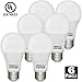 TORCHSTAR UL-Listed A19 LED Light Bulb, 60W Incandescent Equivalent, E26/E27 Base 800lm 2700K Soft White, Pack of 6