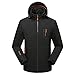 Mountain Conqueror Lightweight Jacket Waterproof Winter Fishing Hiking Jacket Men,Black,Large