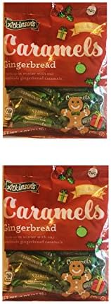 Holiday Caramels! Pack Of 2! Choose Chocolate Peppermint Caramels or Gingerbread Caramels! Made With Simple Ingredients! 4oz Per Bag! (Gingerbread Caramels)
