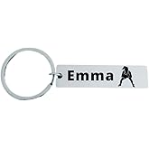 Personalized Wrestling Keychain, Custom Engraved Wrestling Gifts, Wrestling Jewelry Accessories