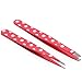 2pcs Professional Stainless Steel Slant Tip Hair Removal Eyebrow Tweezer Makeup
