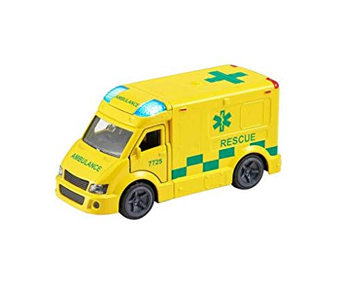 HTI Teamsterz Die-cast Emergency Response Ambulance Kids Lights & Sound - Metal Toy Vehicles Great For Children Aged 3+