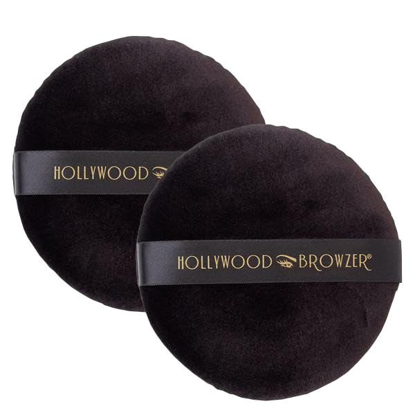 Hollywood Browzer Beauty Deluxe Microfibre Beauty Puff - Powder Puff For Makeup Application (Pack of 2)