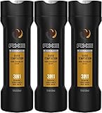 Axe 3-in-1 Shampoo, Conditioner, Body Wash, Dark Temptation, 12 Ounce (Pack of 3)