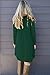 DEARCASE Long Sleeve T-Shirt Dress for Women Dark Green X-Large V-Neck Spring Casual Loose Fall Winter Irregular Hem Wedding Guest Jersey Flowy Swing Sweater Tunic Short Dresses
