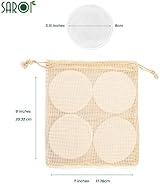 SAROI 8 Reusable Makeup Remover Pads | Bamboo Cotton Facial Cleansing Wipes | view 6