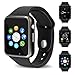 Smart Watch - 321OU Touch Screen Bluetooth Smart Wrist Watch Smartwatch Phone Fitness Tracker SIM SD Card Slot Camera Pedometer Compatible iPhone iOS Samsung LG Android Women Men Kids (Black)
