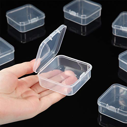 48 Packs Clear Small Plastic Containers Transparent Storage Box With