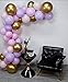 PartyWoo Purple Pink Gold Balloons, 60 pcs 12 Inch Light and Metallic Balloons for Princess Birthday Party, Baby Shower