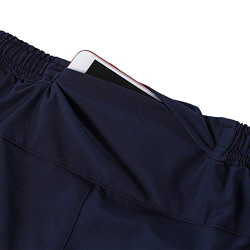 GITVIENAR Hardloopbroek voor heren, kort, 2-in-1 sportbroek voor heren, met ritssluiting, sneldrogende hardloopshorts… - Image 6