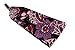 Soft Headband Sophisticated Purple and Cream Garden Over Black Cloth Headwrap
