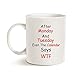 MAUAG Funny Quote Coffee Mugs, Monday, Tuesday, Best Gifts for Office Co-worker, Working Women Cup, White 11 Oz