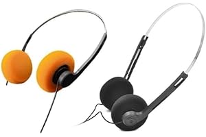 2 Pcs Retro Over-Ear Headphone,Vintage Feelings Underwire Headphones,Retro Lightweight Earphones,Hi-Fi Stereo Earphone Headse