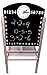 MMP Living Art Easel - Chalkboard, Magnetic whiteboard with Clock, Chalk, Eraser and Magnetic Marker