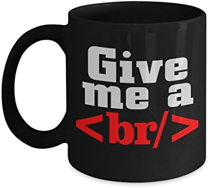 Programmer gift mug - give me a break - Black quality ceramic coffee mug