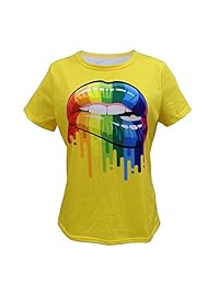 MAKARTHY playera de manga corta para mujer, informal, con estampado de los años 80