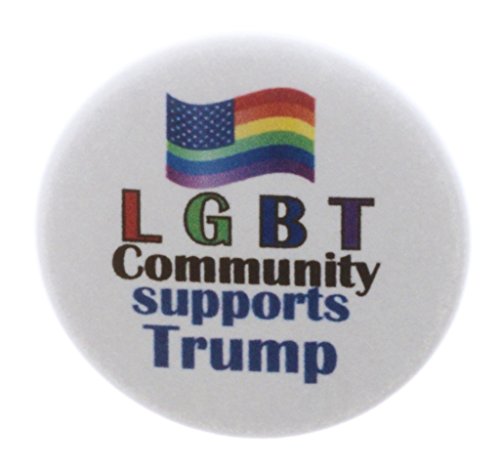 LGBT Community Supports Trump 1.25" Pinback Button Pin Campaign Vote President