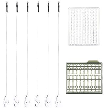 Sodial 6 X Hair Rigs 12lb Barbless Size 6 8 10 Carp Fishing Ready