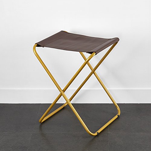 Urban Shop 784857748635 Leather Sling Stool, Brown