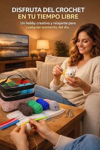 Crochet Kit Beginners Crochet Kit 105 Pieces- Adult Crafts Crochet Kit Beginners Premium - Includes 18 Balls of Yarns, Crochet Needles, Markers, Crochet Yarn, Scissors...