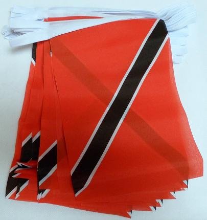 AZ FLAG, Trinidad and Tobago Bunting Flag, 40 Ft Garland with 20 Trinidadian Flags 18'' x 12'', 100% Polyester String Pennant