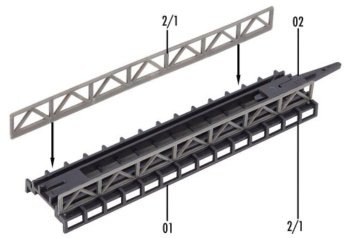 Faller 282901 4 Bridge Sections Straight Each 110Mm