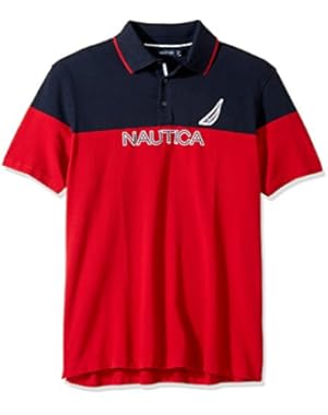 Men's Big and Tall Classic Fit Ss Colorblock Polo Shirt