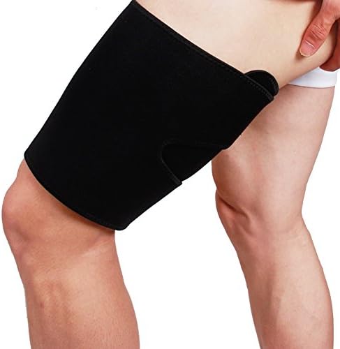 YANWIN Thigh Brace & Support Adjustable, Breathable, Neoprene Unisex Compression Sleeve,Torn Hamstring Brace for Tendinitis Leg Pain Muscle Pull or Strain Soreness ,One Sizes Fits Most