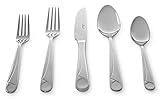 Culina Lorena 20pcs Flatware for 4, 18/10 Stainless Steel Silverware Mirror Finish
