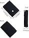 JEMINAL New Mens Black Canvas Trifold Wallets for Boys Purse with id window