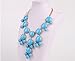 JANE STONE Bubble Necklace, Statement Necklace, Bubble Jewelry(Fn0508-Sky Blue)