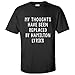 UGP Campus Apparel My Thoughts Have Been Replaced by Lyrics - Theater Adult T-Shirt - Small - Black