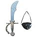 Leadtex Children's Pirate Costume Suit for Toddlers Boys Girls with All in one Pirate Suit,Cutlass,Eyepatch (Toddler3-4, White/Black)