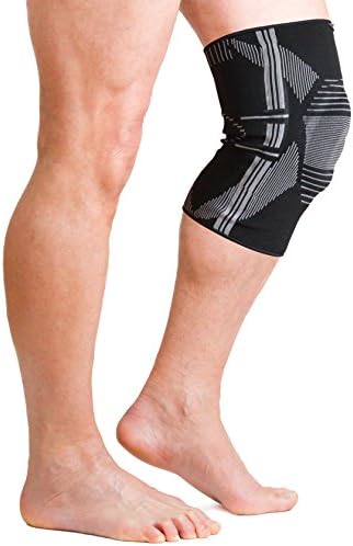 AidBrace Knee Brace Support Sleeve with Patella Support and Side Stabilizers for Meniscus Tear, ACL & LCL Injury Recovery (SINGLE - Medium)