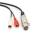 SiYear Unbalanced XLR Y Splitter Patch Cable, 1 XLR Female to 2 RCA Male Plug Adapter Cable, 3 Pin XLR mic Splitter,2RCA to XLR 5 FT (1.5m)