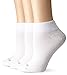 No nonsense Women's Ahh Said The Foot Quarter Top Sock with Pique Welt 3 Pair Pack, White, One Size
