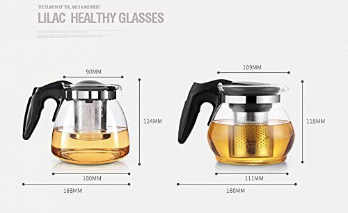 Teekanne ,Teekanne Glas Teekanne Mit Siebeinsatz Teebereiter Aus Glas 900 Liter Glaskanne Für Losen Tee Und Teebeutel – Bild 6