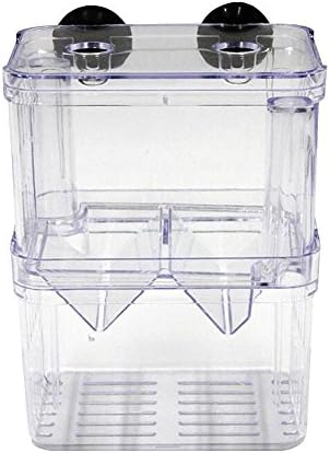 JINBEST Hot Sale Fish Breeding Box Aquarium Fish Breeder Fish Incubator Breeder Isolation Box for Hatchery (L)