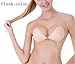 Minipark Strapless lite Bra Self Adhesive Silicone Push Up with Solid buckle (DD, Flesh color)