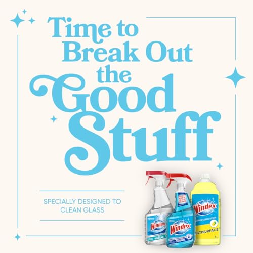 WINDEX MULTIPURPOSE CLEANER DISINFECTANT SPRAY BOTTLE, PACKAGING DESIGNED TO PREVENT LEAKAGE AND BREAKING, SURFACE CLEANING SPRAY, CITRUS FRESH SCENT, 23 FL OZ