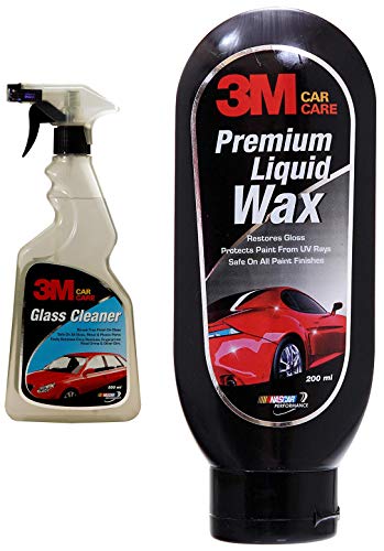 3M Car Glass Cleaner (500ml) & 3M Premium Liquid Wax (200ml) Combo Pack