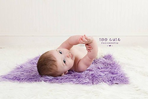 Faux Mongolian Fur Photography Prop, Newborn Prop, Basket Stuffer, Layering Blanket, Rug (Small, 18