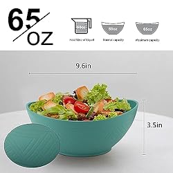 Homienly Salad Bowls 6PC Wheat Straw Bowls - 65oz