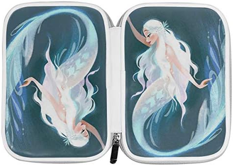 Bardic ペン鉛筆ケース マーメイド ガールズ フィッシュ メイクアップ ブラシバッグ 旅行オーガナイザー コスメポーチ パスポートホルダー メンズ レディース