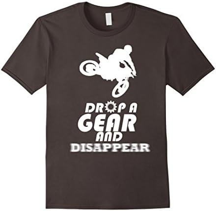 Mens Drop A Gear And Disappear - Awesome Motor Bike Tshirt Large Asphalt