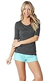 ZENANA RAYON ELBOW-LENGTH SLEEVE TEE