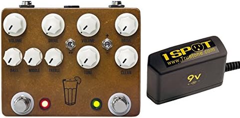 JHS Sweet Tea 2 in 1 Overdrive/Distortion V3 Bundle w/Truetone 1 Spot Space Sacing 9v Adapter